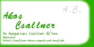 akos csallner business card